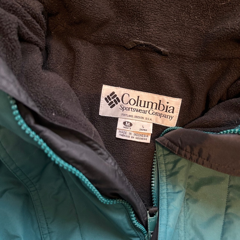 ColumbiaJacket with zip in removable fleece jacket